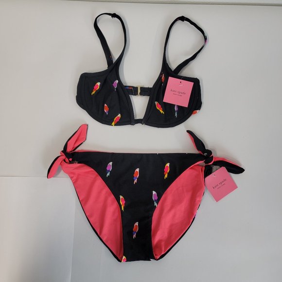 kate spade new york Flock Party Printed Bikini Bottoms NWT - Picture 2 of 8